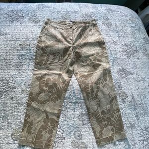 Timmy Bahama Boracay Twill Palm Print cropped pants